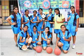 Everyone has the fire, but the champions know when to ignite the spark.  The Chintels School girls team have kept the spirits high by winning the Runners Up position in the U – 19 Girls ICSE/ISC Inter-School Basketball Championship South Zone held at Guru Har Rai Academy from 16.07.19. to 18.07.19. Matches were played on a league system. Where The Chintels Girls displayed their refined skills by winning against the top schools. The Chintels Schoo